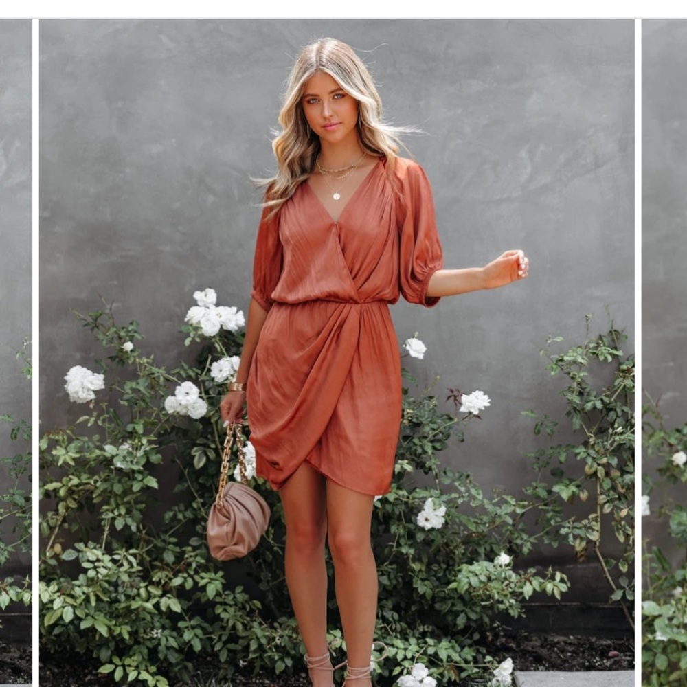 Vici Rust Drape dress
